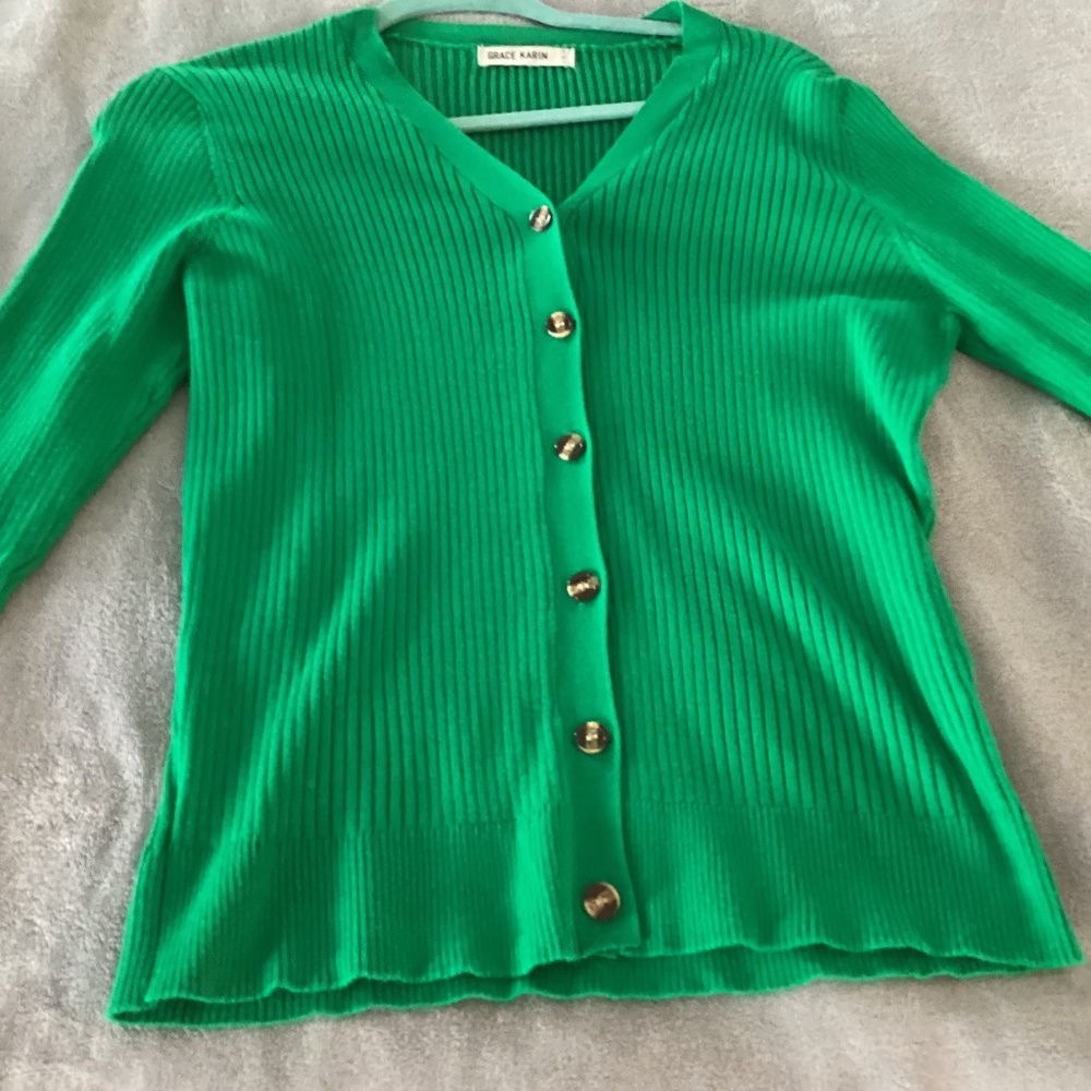 Button down sweater
